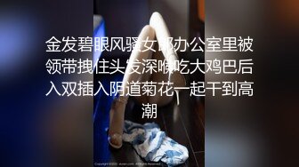 金发碧眼风骚女郎办公室里被领带拽住头发深喉吃大鸡巴后入双插入阴道菊花一起干到高潮