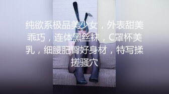 纯欲系极品美少女，外表甜美乖巧，连体黑丝袜，C罩杯美乳，细腰肥臀好身材，特写揉搓骚穴