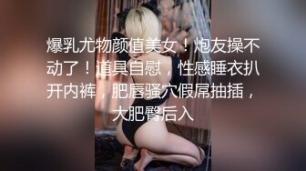 爆乳尤物颜值美女！炮友操不动了！道具自慰，性感睡衣扒开内裤，肥唇骚穴假屌抽插，大肥臀后入